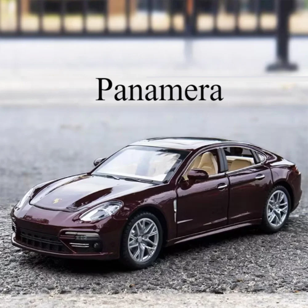 

1:24 Panamera 911 Turbo S Metal Cars Toys Diecast Models Rubber Tire With Light Music Vehicles Toy Children Collectible Gifts