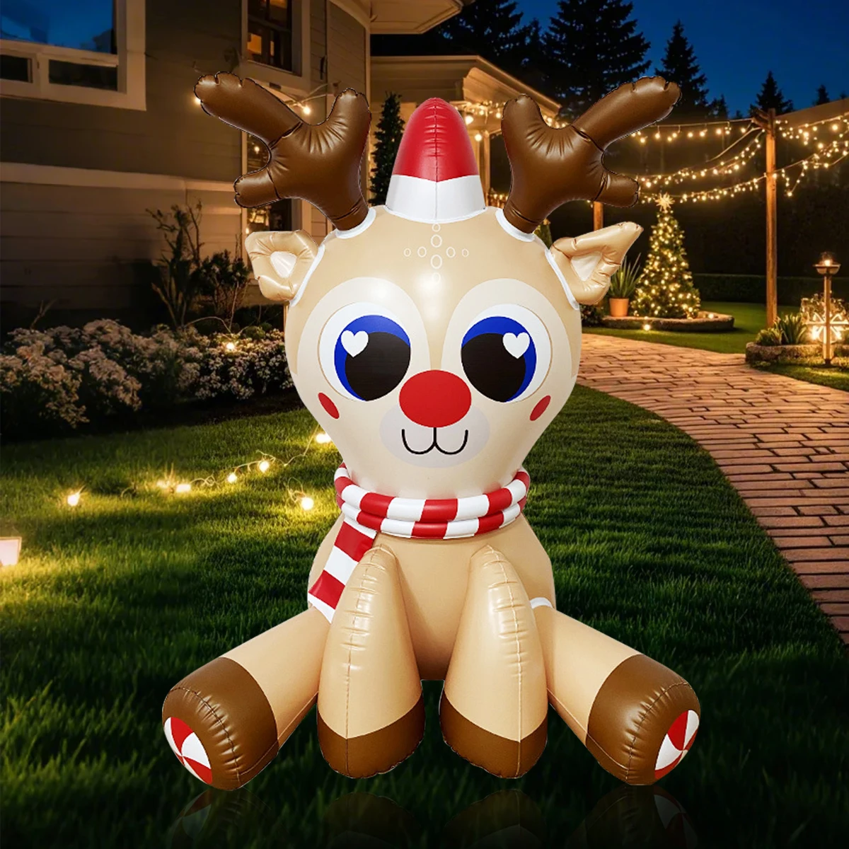 

Colorful inflatable Deer With LED Inside Holiday Decoration Waterproof Inflatables For Indoor Outdoor Garden Yard Lawn Birthday