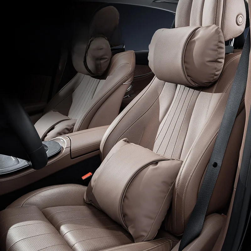 

1 шт., автомобильная подушка для шеи, подушка для талии, автомобильные принадлежности, подходят для сидений Mercedes-Benz BMW, подголовник, аксессуары для салона автомобиля