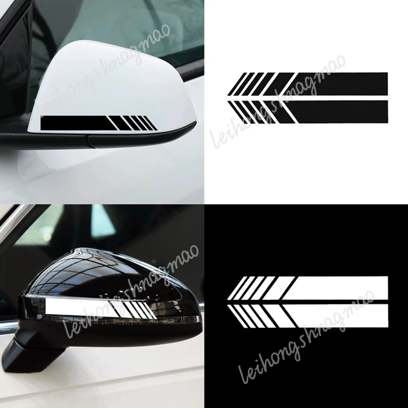 

2 Pieces/set of Rearview Mirrors Body Stripes Side Stickers Personalized DIY Car and Motorcycle Decoration Accessories Vinyl