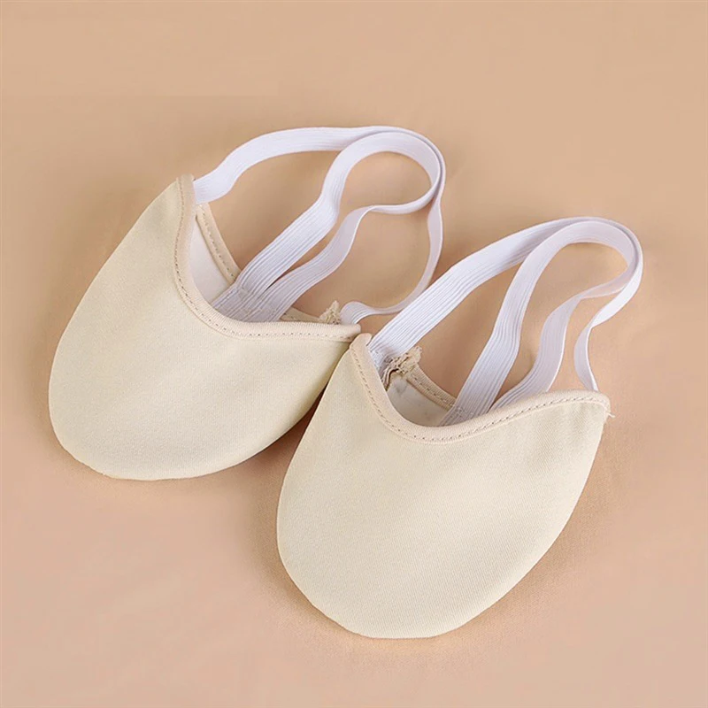 1 Pair Rhythmic Gymnastic Shoes Ballet Shoe For Girls Women Ballets Flat Shoelaces Free Slipper Elastic Half Dance Modern Belly