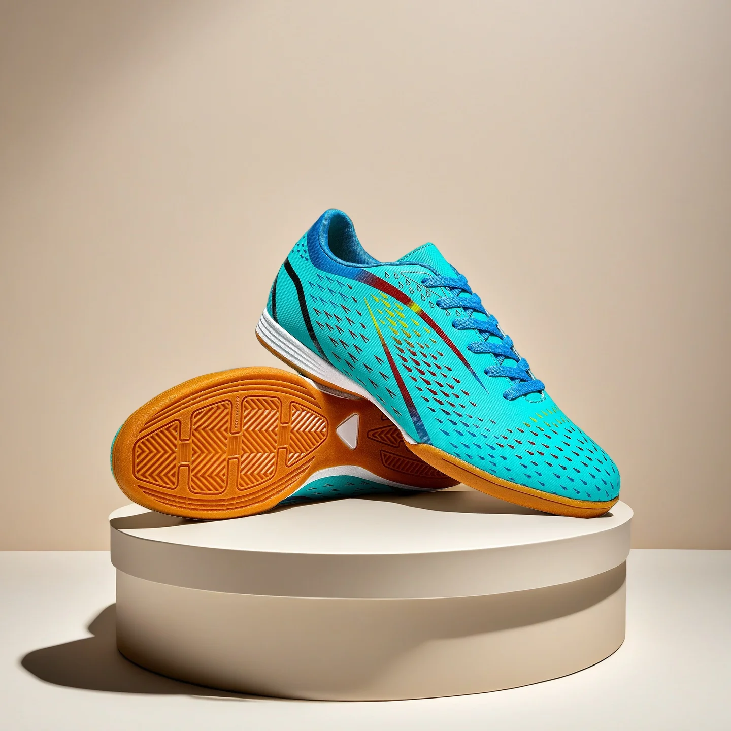 

A pair of children's four-season leather rubber football shoes, wear-resistant football shoes, sizes 31-46，ADN-2305P-1