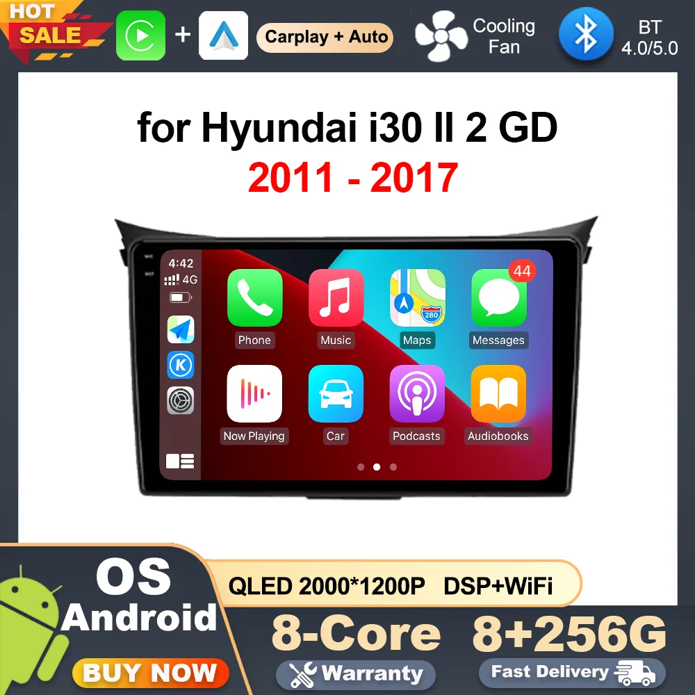 

Android System DSP Stereo for Hyundai i30 II 2 GD 2011 - 2017 GPS Navi 9 inch Bluetooth Accessories Car Audio Multimedia Player