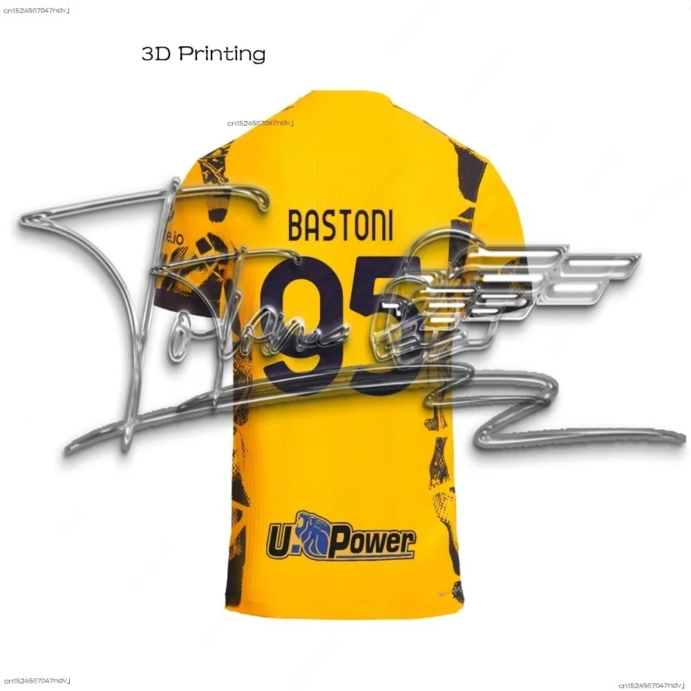 جديد 2025 ملابس اللياقة البدنية الرياضية الخارجية الإيطالية للزوجين ميلان ستريت ستايل تي شيرت، مريح، مسامي، وأنيق