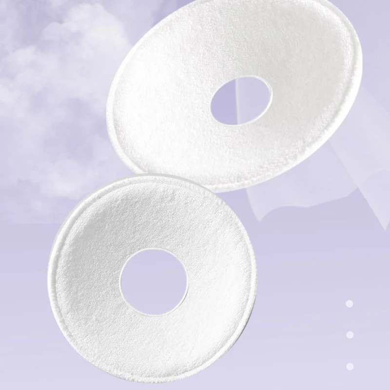 N80C 2Pcs Soft & Breathable Nursing Breast Pad Comfortable Cotton 3D Leakproof Lactation Liners for Postpartum Mother Care