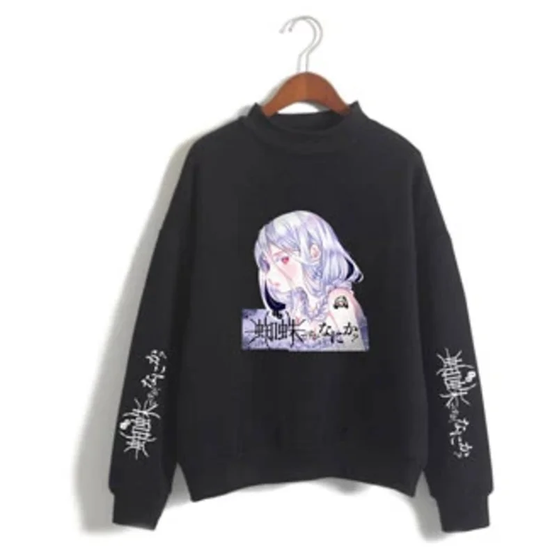 2022 So I'm a Spider, So What? Komoko Anime It's Cloudy, What's Up? Men's Turtleneck Sweaters Pullovers Casual Tracksuit Clothes