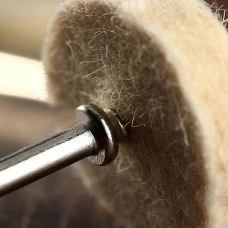 50pcs Felt Wool Polishing Buffing Wheels For 25mm X 8mm 2 Drill Diameter Grinding Wool Polishing Pads Felt Buffing Wheel