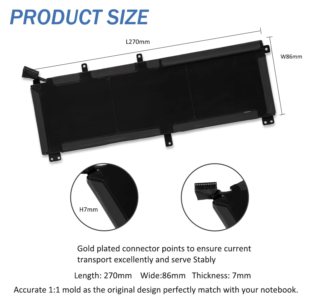 ETESBAY TOTRM/245RR แบตเตอรี่แล็ปท็อปสำหรับ Dell XPS 15 9535 9530 P31F001 Precision M3800 7D1WJ H76MV 0H76MY Y758W 5495MAh/61WH