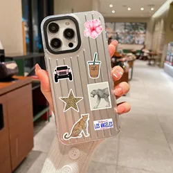 Personalised Customized Name Case For iPhone 16 pro 11 15 14 13 12 Pro Max fashion Initials Letters kafr saya Colored Cover