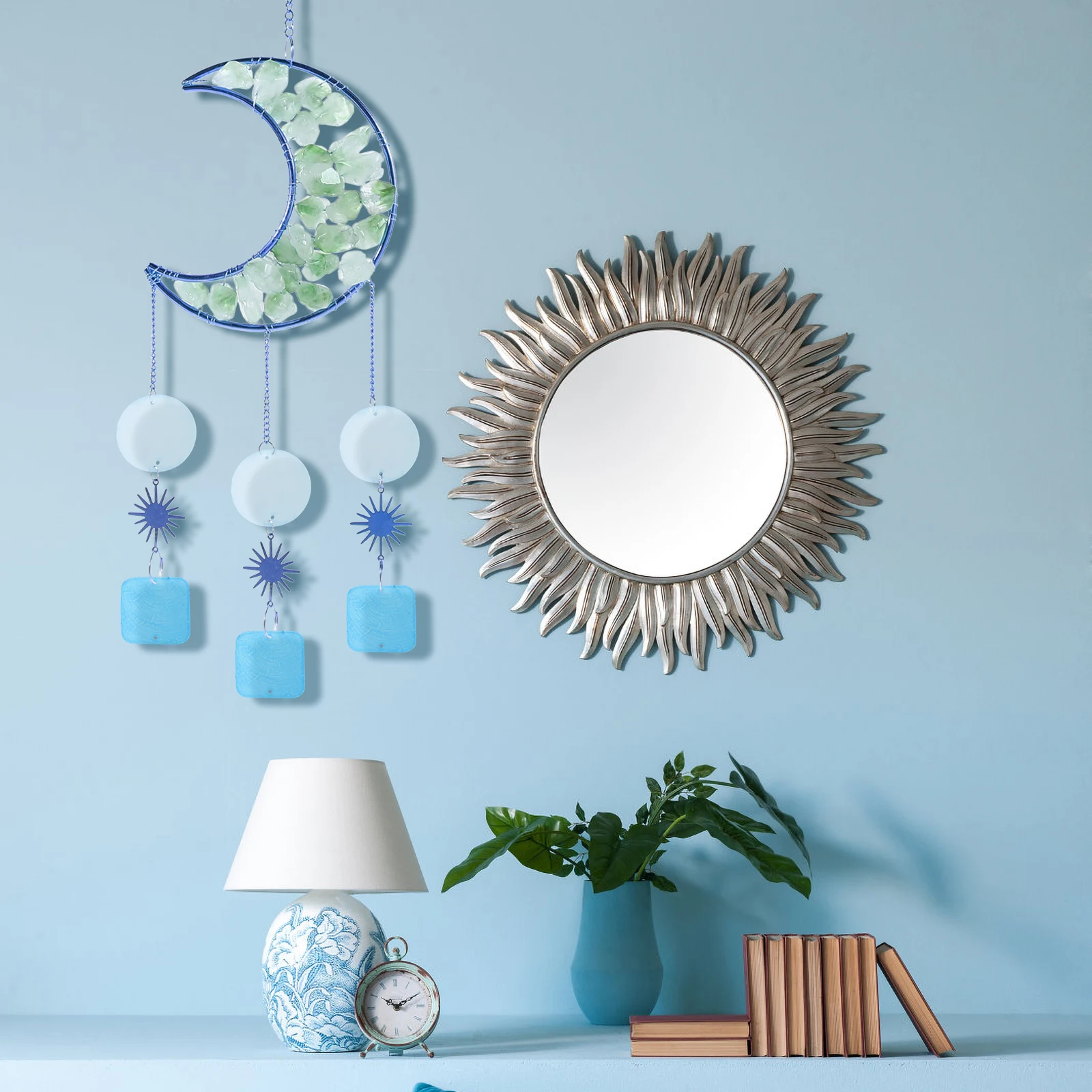 

1 Set Of Round Square Shell Pendants Polished Diy Craft Material For Wind Chime Decor Hanging Beads Embellishment Diy Shells