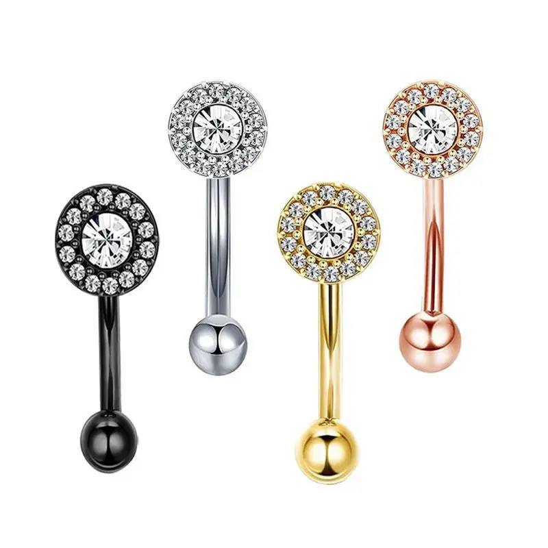 Curved Barbell Eyebrow Piercing Earring, Tragus Stud