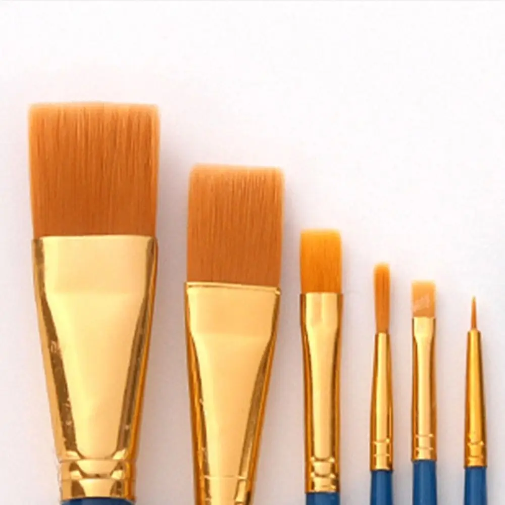 

50pcs Multifunctional Painting Brush Set Sponge Brush Comfortable Grip Watercolor Drawing Brushes Nylon Hair Wooden