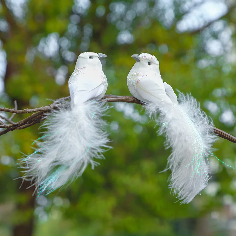 1PC Artificial Bird Foam Animal Simulation Feather Model Cute DIY Craft Home Garden Ornamental Decoration