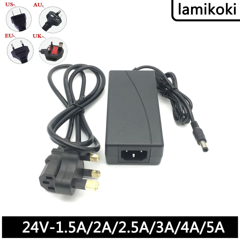 Two-wire British Standard Fire Bull Port Plug 24V 1.5A 2A 2.5A 3A 4A 5A British Plug Power Cord Adapter