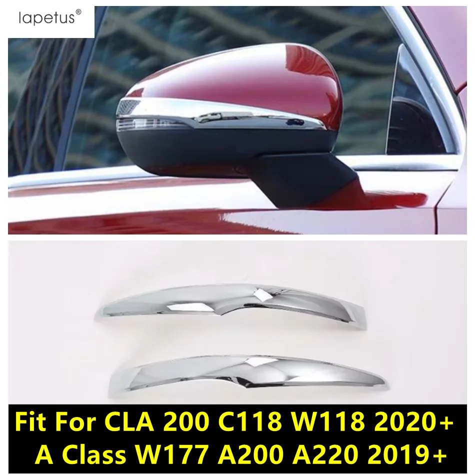 

2PCS Rearview Mirror Strip Cover Trim For Mercedes-Benz CLA 200 C118 W118 2020 - 2024 / A Class W177 A200 A220 A250 2019 - 2024