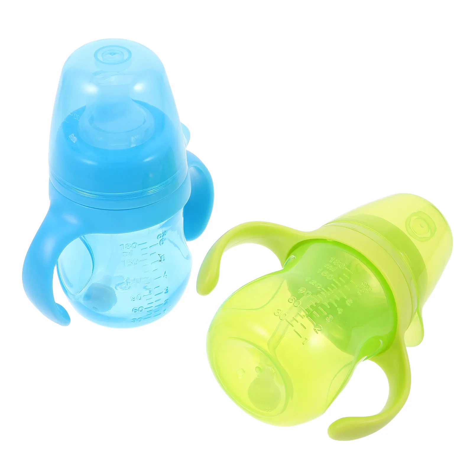 

2pcs Baby Training Cup 180Ml Spill-Proof Toddler Sippy Cup With Weighted Straw Design Leak-Proof Learning Mug For