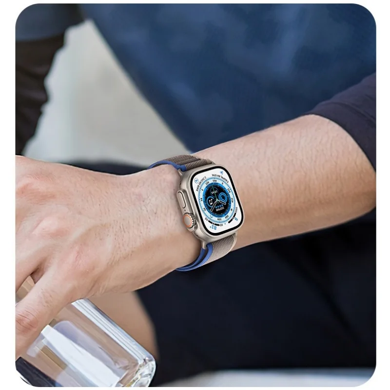 Trail Nylon Loop Strap for Apple Watch Ultra 49mm Series 8/7/6/5/4(44mm 40mm 45mm 41mm 42mm 38mm) Soft Replacement Bracelet Band