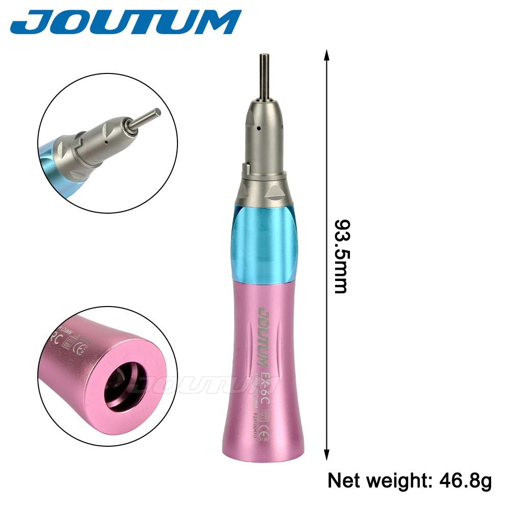 Dental High & Low Speed Handpiece Kit Straight Contra Angle Single Water Spary Air Turbine 4 Hole 2 Hole Pink Color Lab