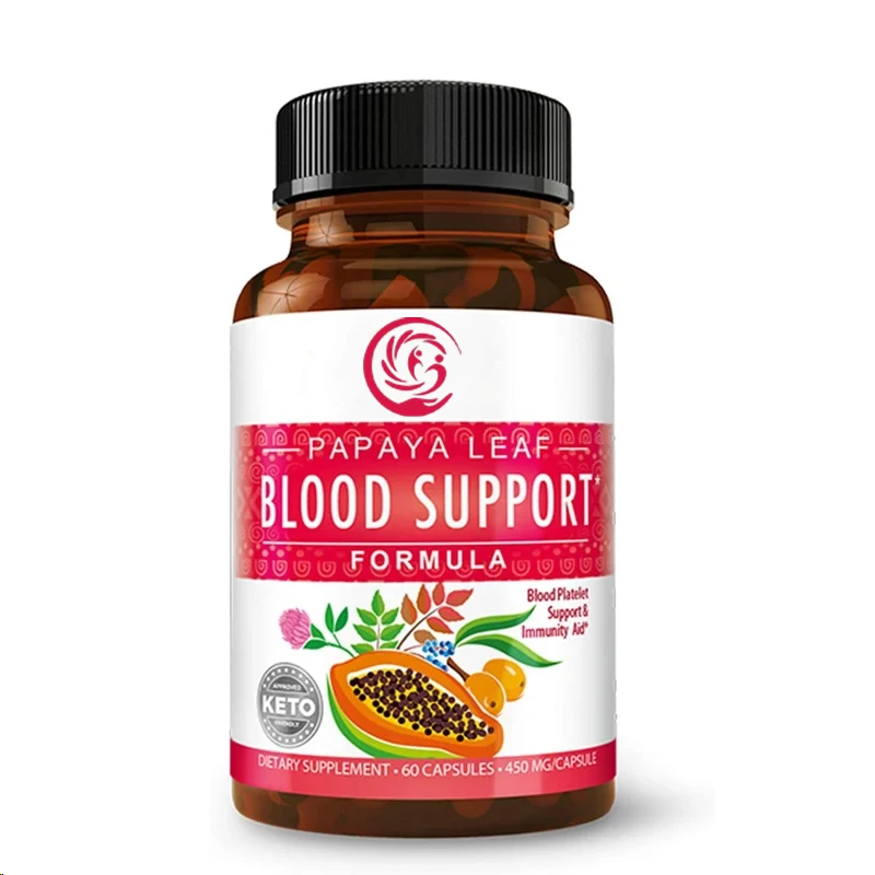 Papaya leaf blood support capsule - blood plate, bone marrow, immune support - herbal remedies - herbal essence