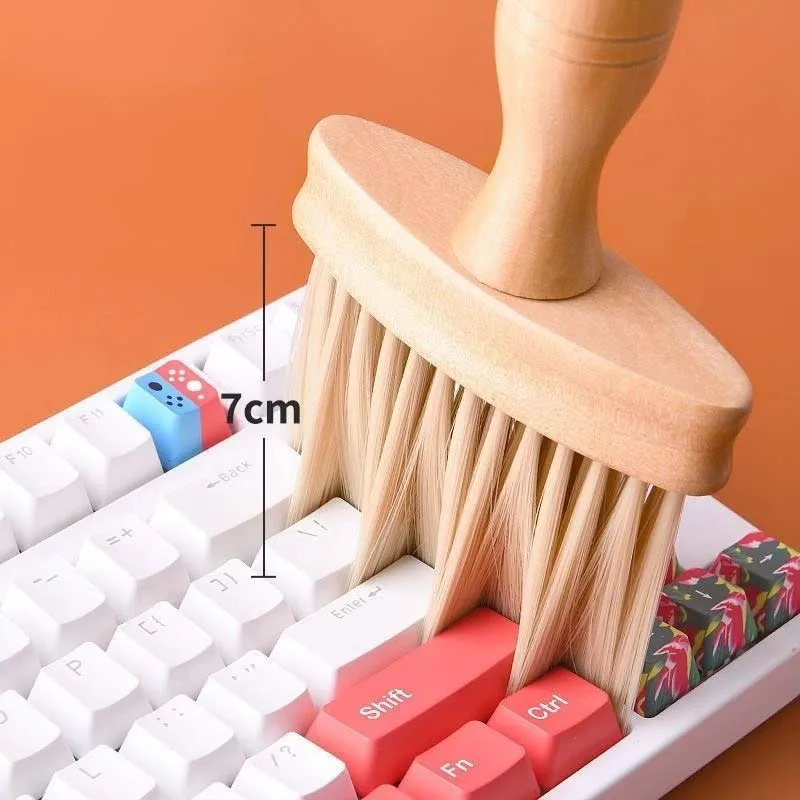 Multifunctional Wooden Cleaning Brush Car Window Buffing Brush Household Door Gap Keyboard Cleaner Car Seat Wash Cleaning Tool