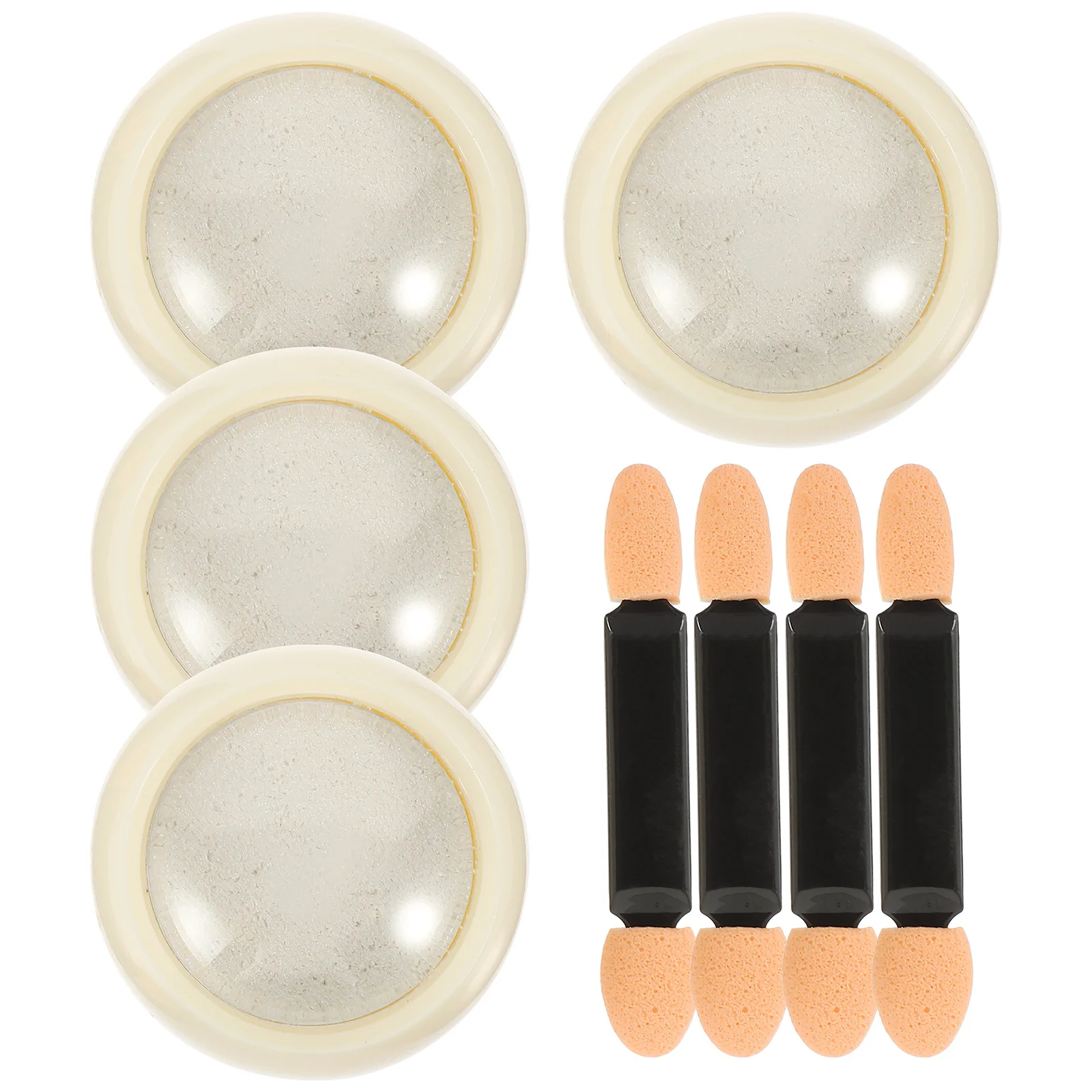 4 sets effen nagelpoeder creatief spiegeleffect DIY manicure decoraties glitterpoeder voor nagels holografische nagelkunst