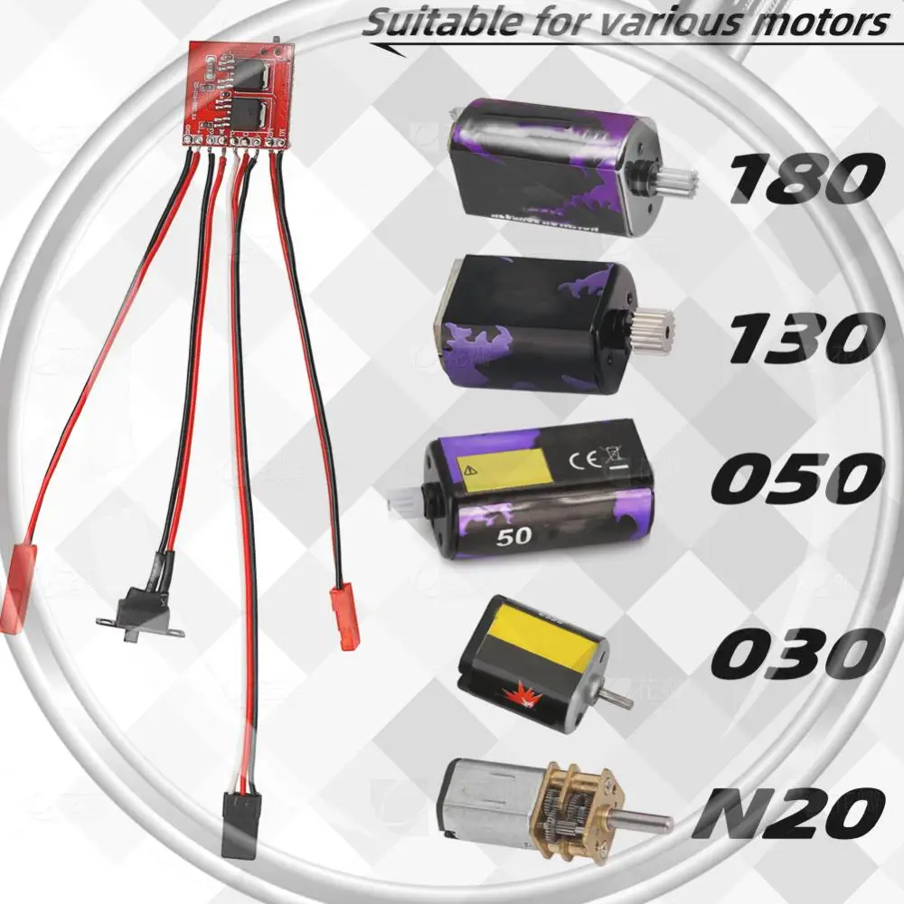 Regolatore di velocità di ricambio per motore spazzolato Spazzola ESC spazzolata Regolatore elettronico di velocità del motore multicolore per modello di auto RC