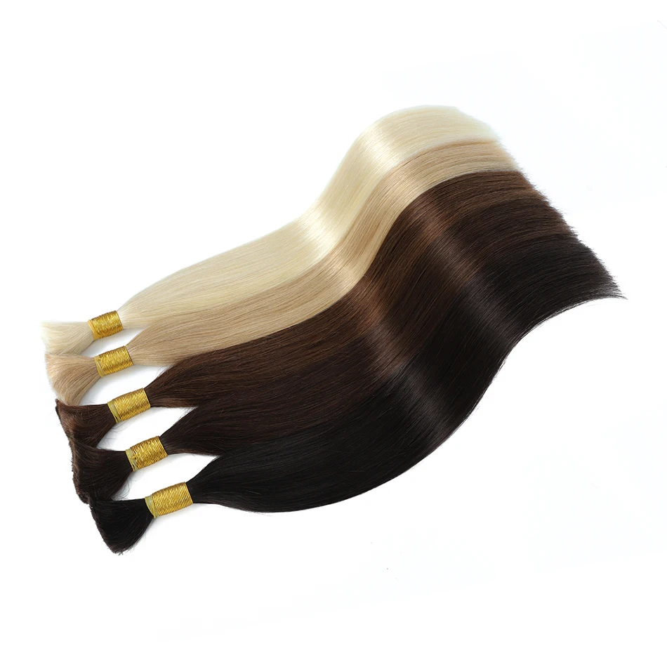 Brazilian Human Hair Extensions Straight Hair Bulk No Weft Extensions 100% Human Hair Bulk Virgin Remy Hair 14-28Inch