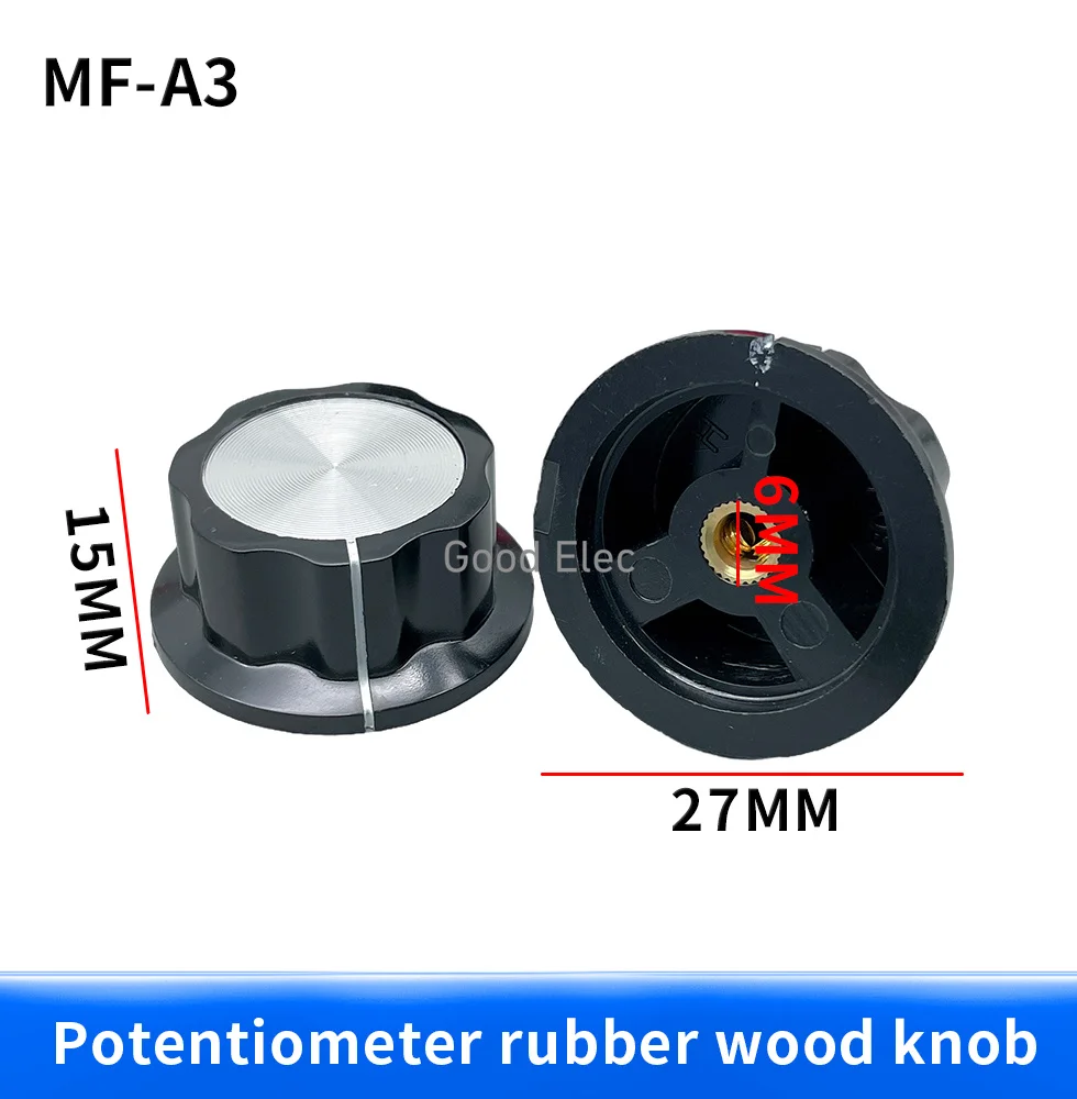 10pcs/lot MF-A01/A02/A03/A04/A05 Potentiometer knob bakelite potentiometer potentiometer knob cap diameter,inner bore:6mm