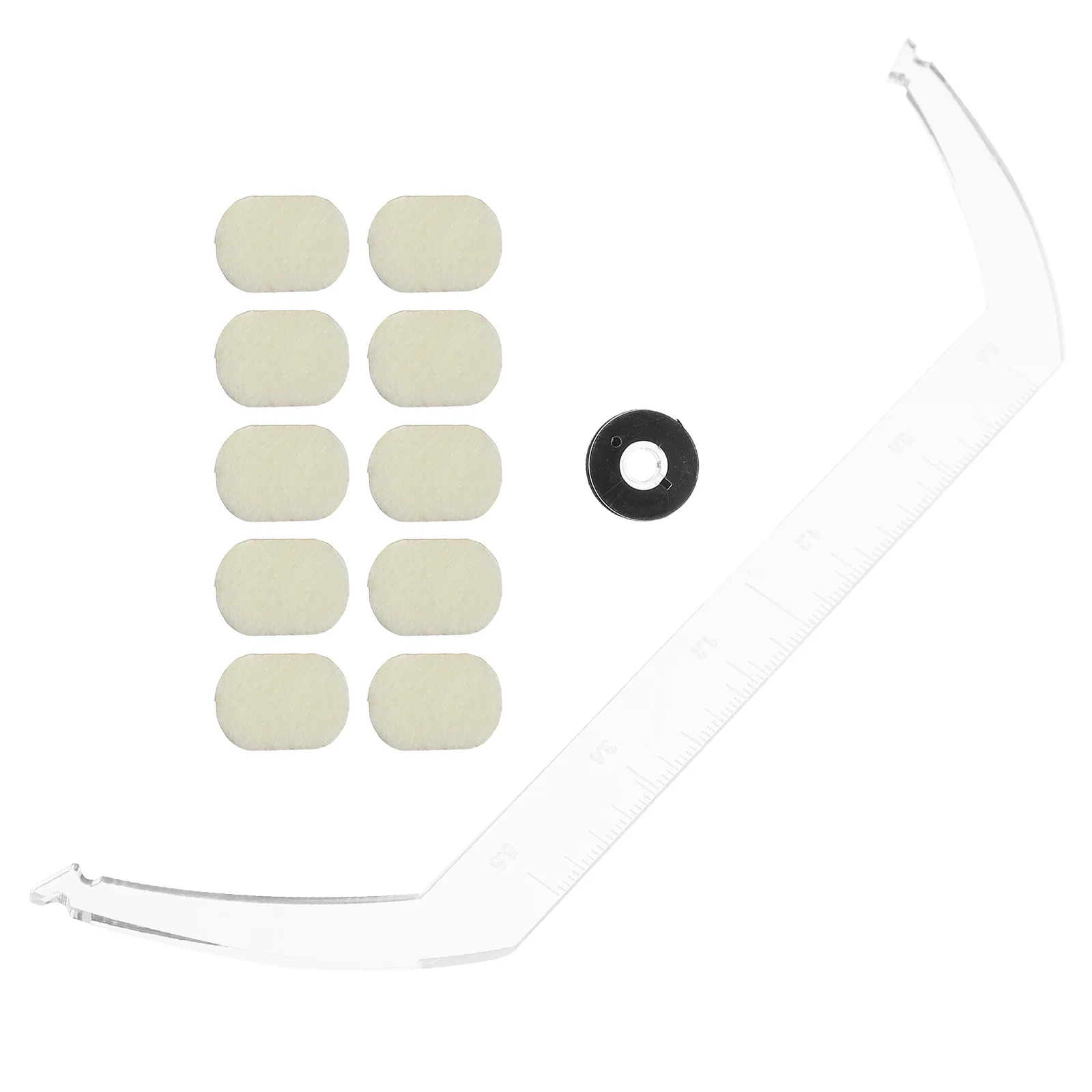 

Набор для разметки бровей: изогнутый инструмент для симметричных бровей, портативная измерительная линейка с четкими разметками для самостоятельного моделирования бровей