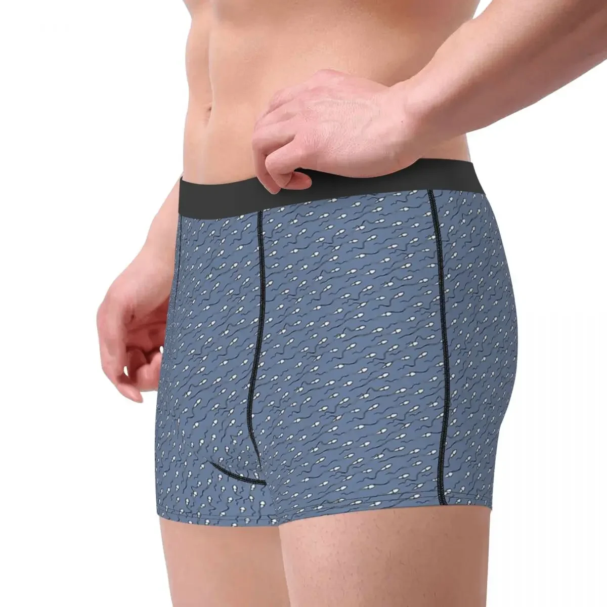 Penis Cock The Great Sperm Migration On Blue Underpants Cotton Panties Man Underwear Comfortable Shorts Boxer Briefs