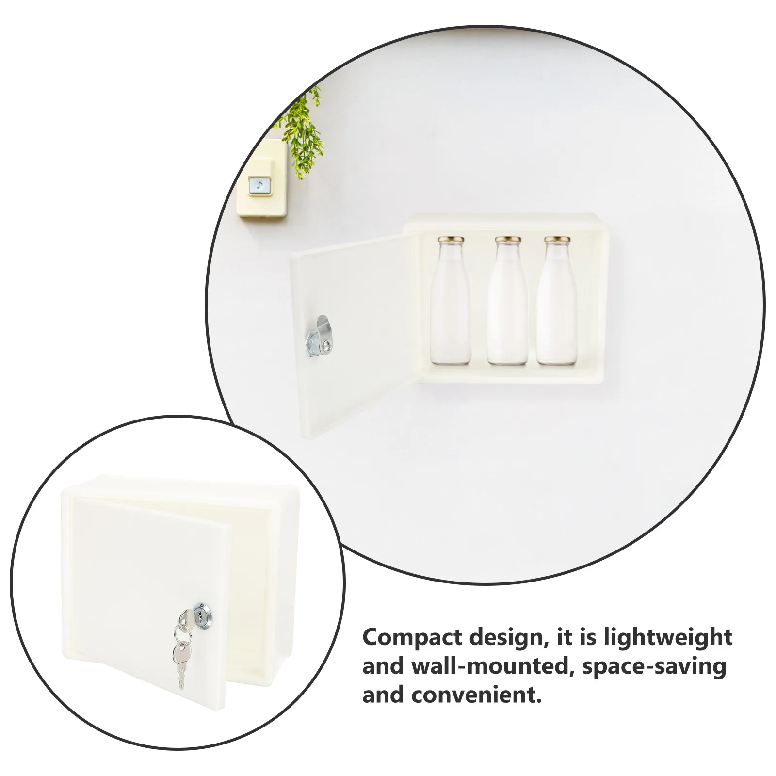 Plastic Wall Mount Mailbox for Outside Lockable Milk Box Wall Mounted Letter Box Home Storage Compact Design Safe Long Service