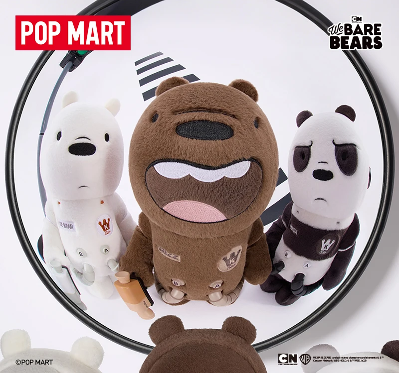 Pop Mart Mega Space Molly 400% We Bare Bears Series Blind Box Toys Kawaii Anime Action Figure Surprise Box Dolls Kidss Xmas Gift