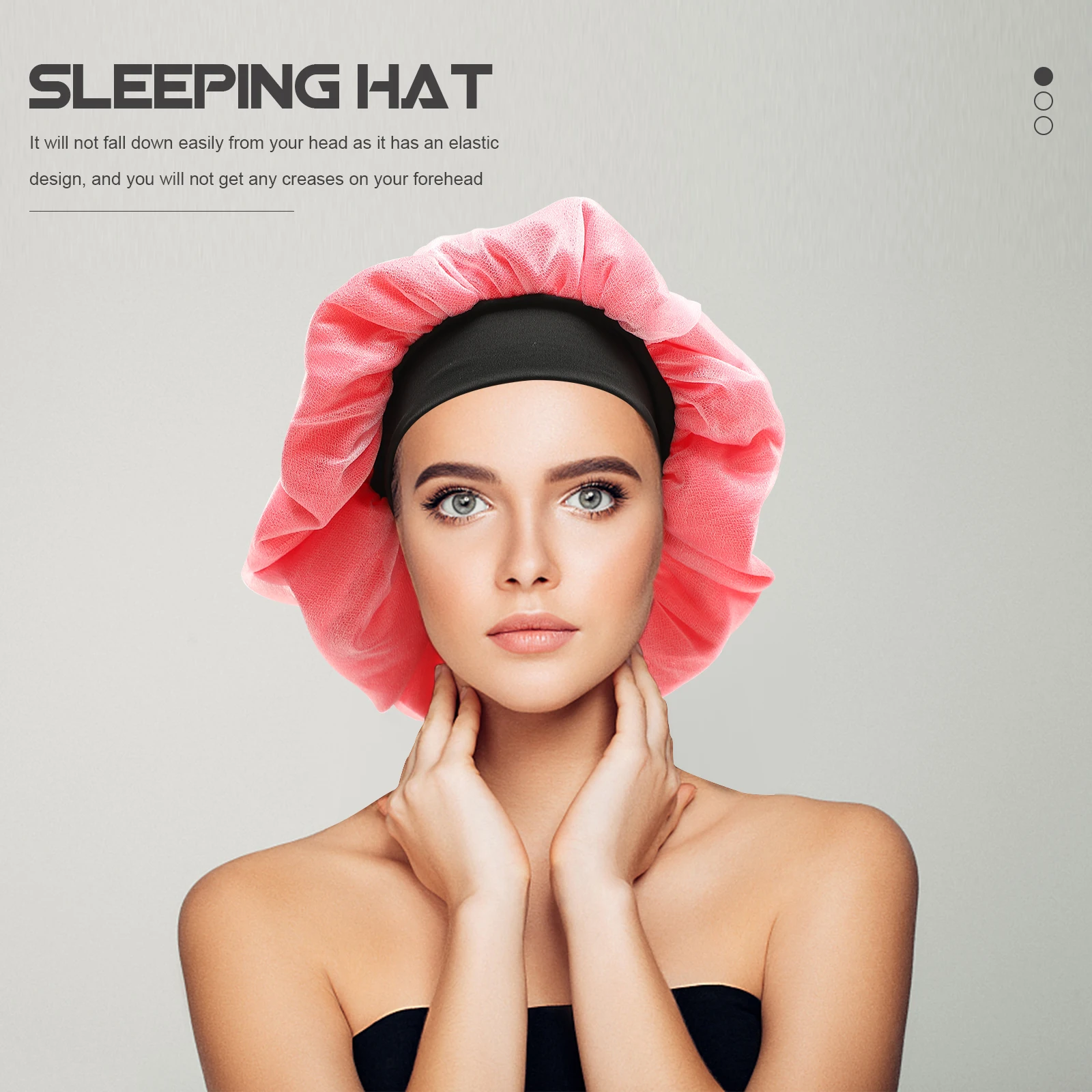 

Ice Silk Bonnet Women Sleep Shower Hat Elastic Design Anti Hair Breakage Comfortable Durability Practical