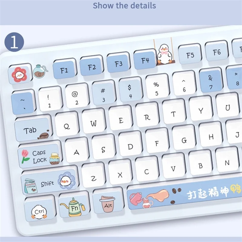 Pink Cute 2.4G Wireless Keyboard 104 Keys Kawaii Cartoon Gaming Computer Keyboard For Girl Gamer Silent Keyboard For Laptop PC