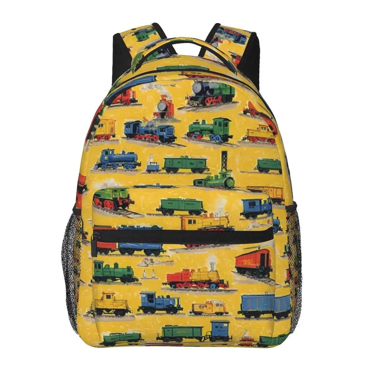 

Vintage Trains Backpack Hot Sale Daypack Large Capacity Children BookBag School Bag Shoulder Bags for Men Women