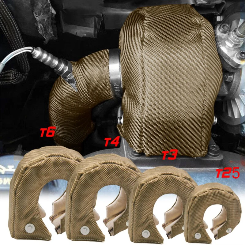 Turbo Blanket Cap Heat Shield Barrier 1800 Degree Heat Cover Charger Titanium Accessories Wrap Protection Racing T25 T3 T4 T6