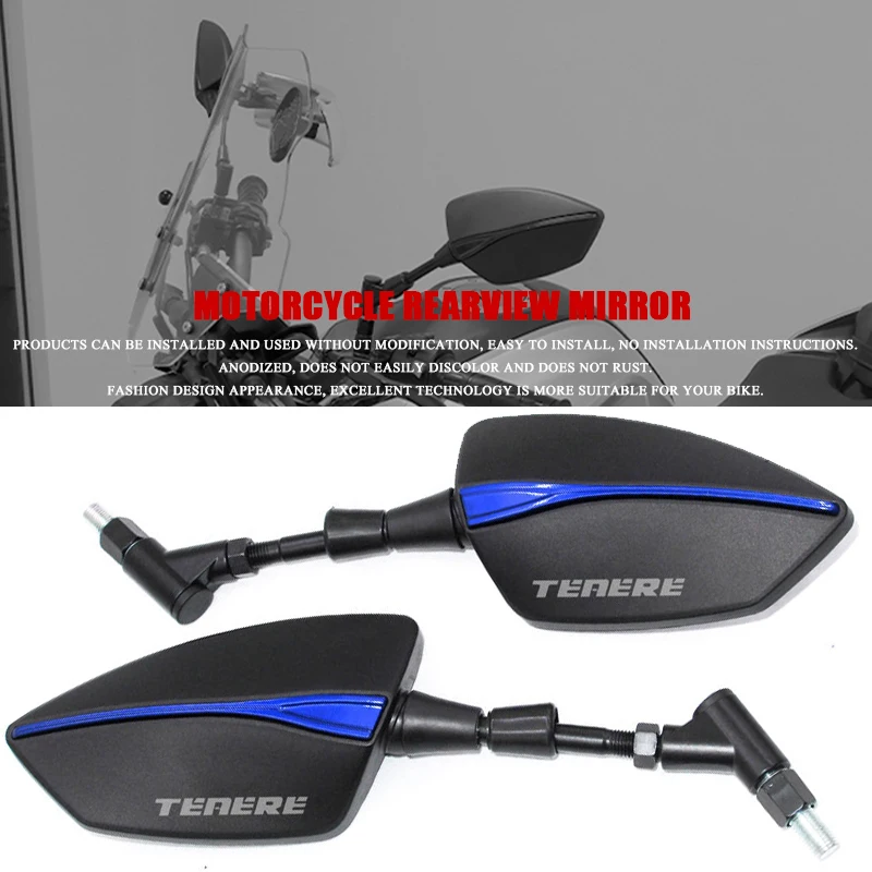 For XT660Z XT660R XT1200Z/ZE Tenere 1200 700 Screw Thread Left Right Rear Rearview Mirrors