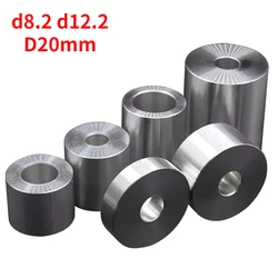 3Pcs d8.2 d12.2 Aluminum Bushing Gasket D24mm Flat Washer Metal Shaft Sleeve Round Hollow no Thread Standoff Spacer