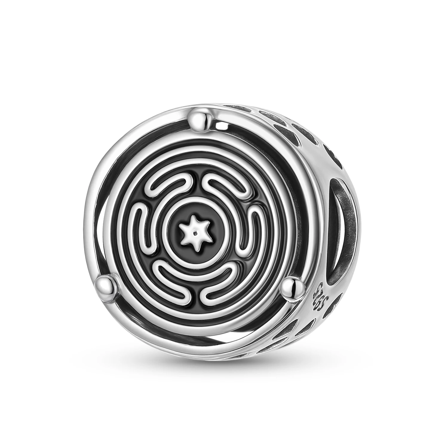 

Колесо Геката жизненного цикла, стерлинговое серебро 925, символы, очаровательные бусины, ювелирные изделия, подарок, подходят для оригинального браслета, ювелирные аксессуары своими руками