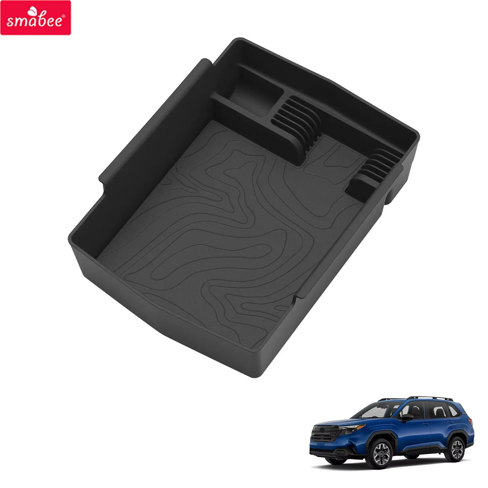 Smabee for Subaru Forester 2026+ Fuel Center Console Armrest  Storage Box Insert Organizer Tray Car Interior Accessories Black
