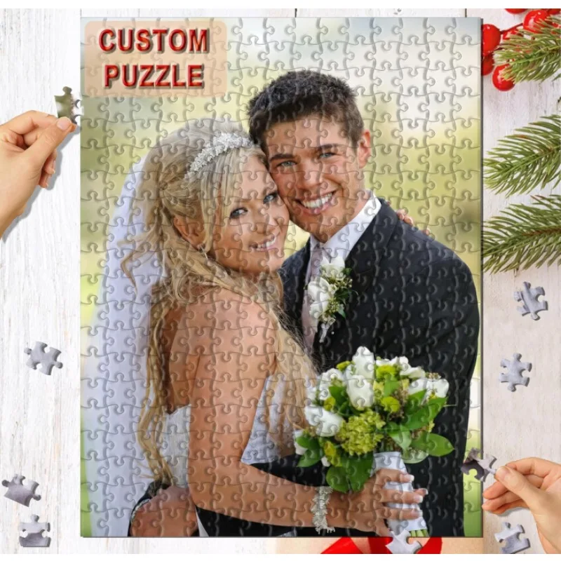 35/300/500/1000pcs Custom Photo nice couple Personalized Picture Personalised Decompression Puzzles Mosaic Jigsaw puzzle