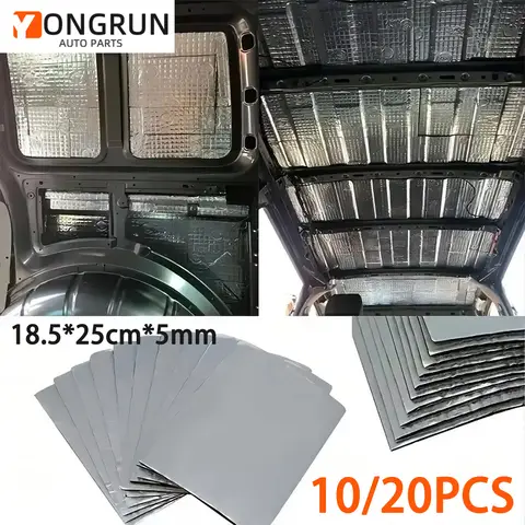 10/20pc 자동차 후드 절연 면 5mm 절연 패드 자체 접착 자동차 절연 방음 충격 흡수 패드