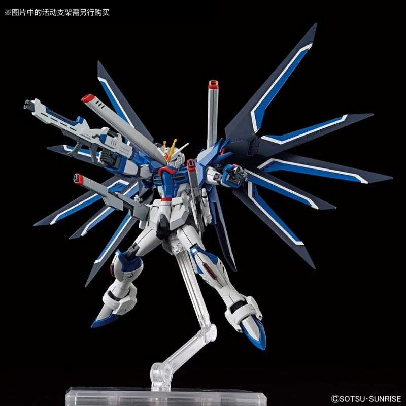 Oryginalny model do składania Bandai GUNDAM HG 1/144 RISING FREEDOM, figurka anime, zabawki kolekcjonerskie, ozdoby, prezenty