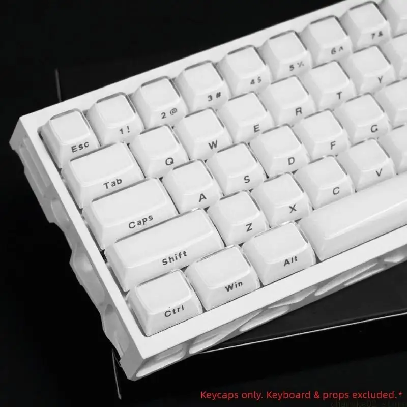 Side-Printed Mechanical Keyboard Keycap 113 OEM Profile Keycaps for Light Passing Boards and Work Desk Typing