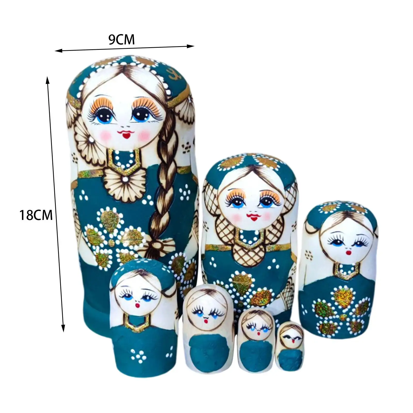 Handmade Nesting ตุ๊กตา STACKABLE สะสมหัตถกรรมตัวเลขไม้ Matryoshka ตุ๊กตาสําหรับ Office