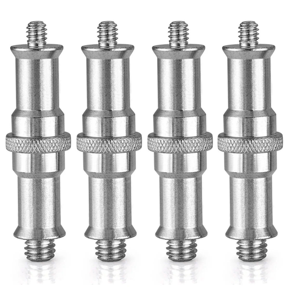 4Pcs 1/4Inch to 3/8Inch Male Thread Adapter Double-Ended Spigot Stud Male Adapter Camera Screw Photograph Hand Tool