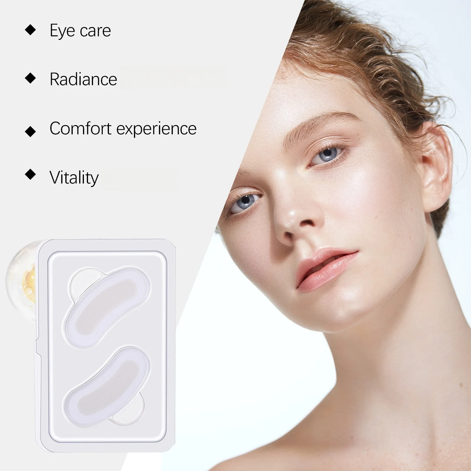 1 par de parches para ojos con microaguja de ácido hialurónico, parches de aguja dermoabrasión.