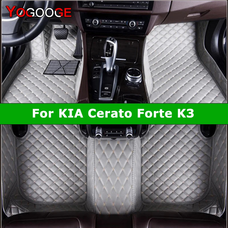 YOGOOGE Custom Car Floor Mats For KIA Cerato Forte K3 Auto Carpets Foot Coche Accessorie