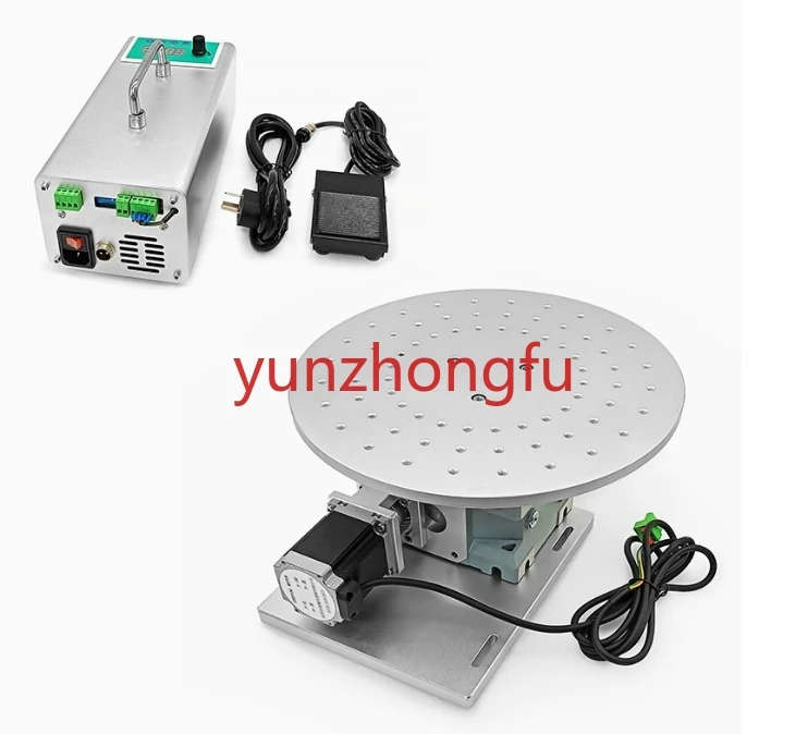 

Электрический поворотный стол диаметром 300 мм, многофункциональный вращающийся верстак, нагрузка вала 30 кг с контроллером FD-L300