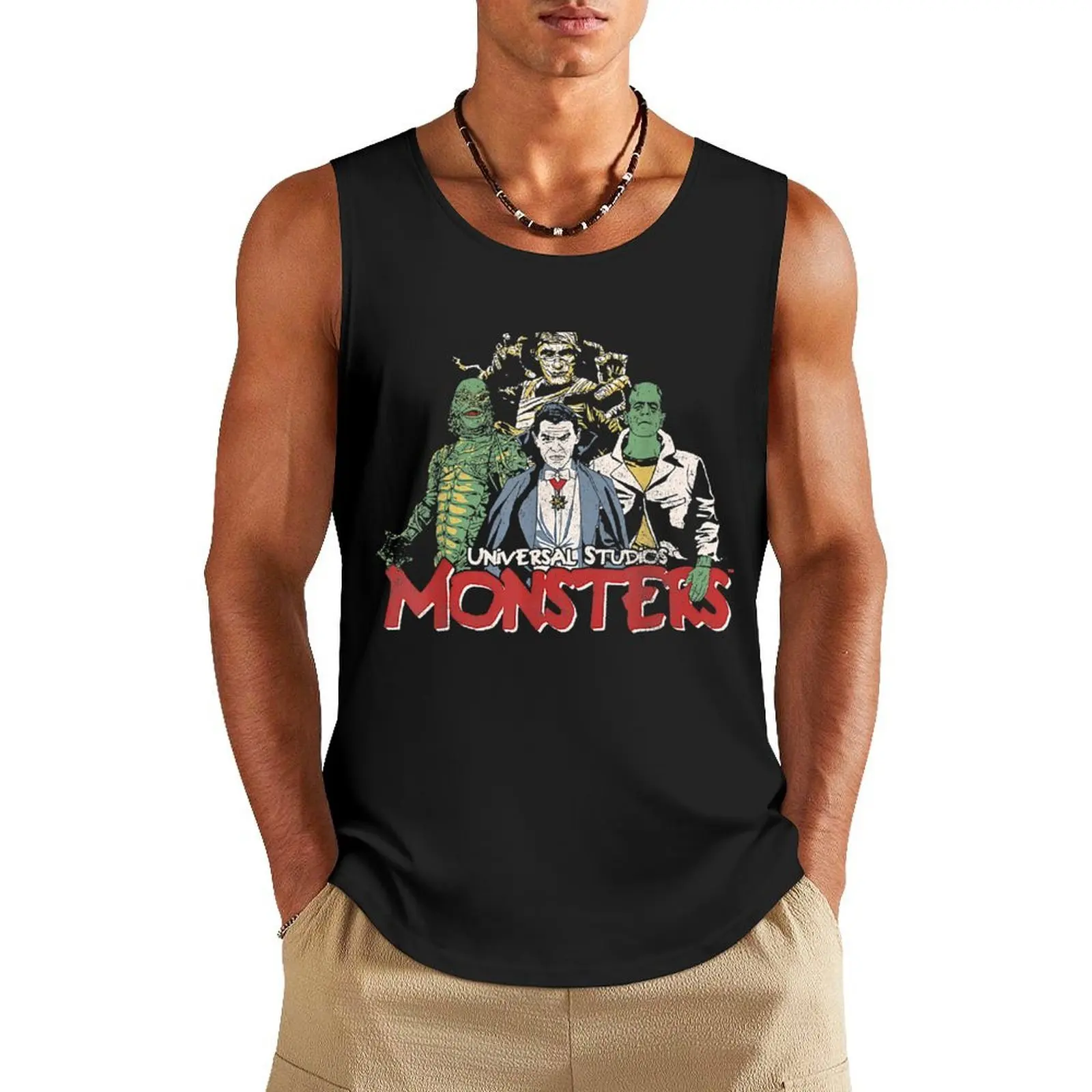 

Universal Monsters Vintage Group Shot Tank Top Men's sports t-shirt gym clothing new in tops & t-shirt sports vest